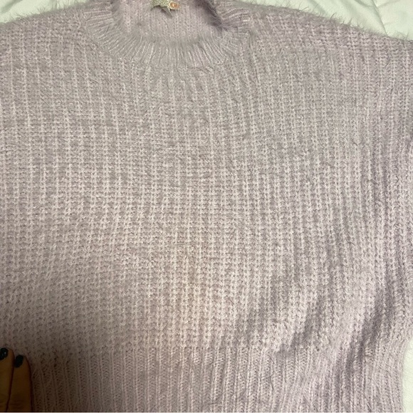 Giani Bini Lavender Lilac Eyelash Chunky Knit Sweater Size Small - Picture 11 of 11